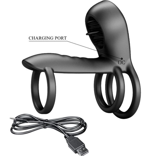 BONITO AMOR - JAMMY PENIS SLING 12 CONFIGURAÇÕES DE VIBRAÇÃO E LAMBIDA SILICONE RECARREGÁVEL - Imagen 9