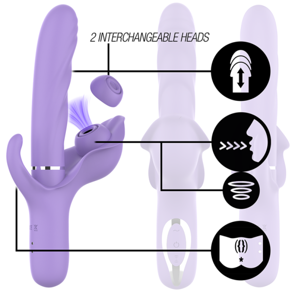 INTENSO - BILLIE MULTIFUNÇÃO VIBRADOR RECARREGÁVEL SUCÇÃO E PULSAÇÃO ROXO - Imagen 2