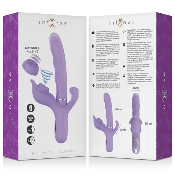 INTENSO - BILLIE MULTIFUNÇÃO VIBRADOR RECARREGÁVEL SUCÇÃO E PULSAÇÃO ROXO - Imagen 5