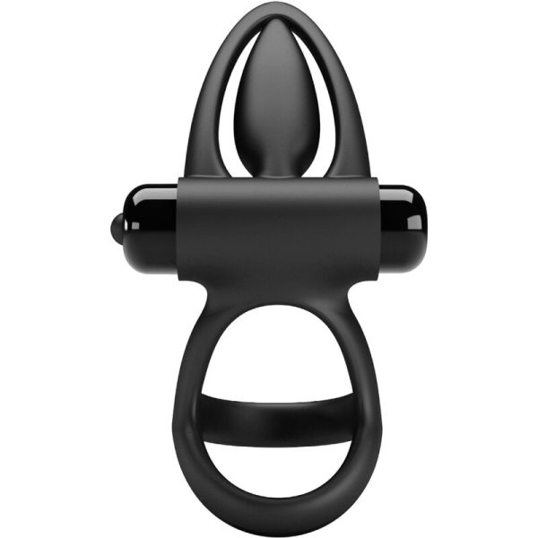 PRETTY LOVE - ANEL VIBRANTE 10 VIBRAÕES SILICONE PRETO - Imagen 4