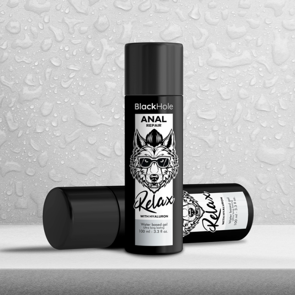BLACK HOLE - REPARO ANAL RELAX À BASE DE ÁGUA COM HYALURON 100 ML - Imagen 6