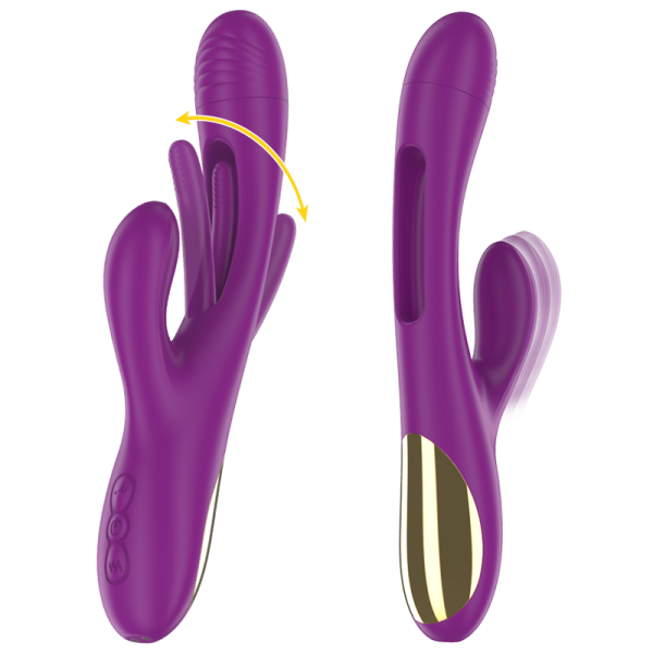 INTENSE - APOLO VIBRADOR MULTIFUNÇÃO RECARREGÁVEL 7 VIBRAÇÕES COM LÍNGUA OSCILANTE ROXA - Imagen 2