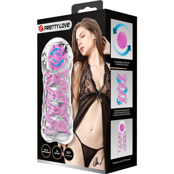 PRETTY LOVE - MASTURBADOR MASCULINO FANTASY ESPIRAL INTERNA Y BOLAS TRANSPARENTE - Imagen 9