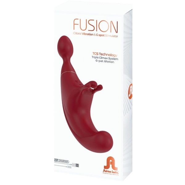ADRIEN LASTIC - FUSION ESTIMULADOR DE CLITÓRIS TRIPLO & G-SPOT VERMELHO - Imagen 3