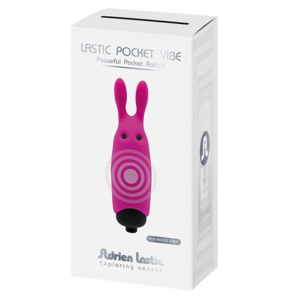 ADRIEN LASTIC - VIBRADOR DE COELHO ROSA DE BOLSO LASTIC - Imagen 6