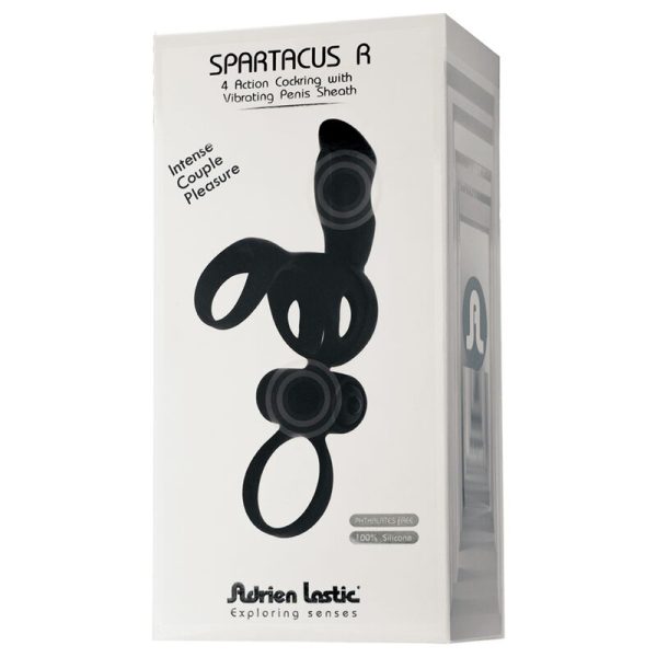 ADRIEN LASTIC - ANEL SPARTACUS E BAINHA PARA PÊNIS COM VIBRADOR - Imagen 6