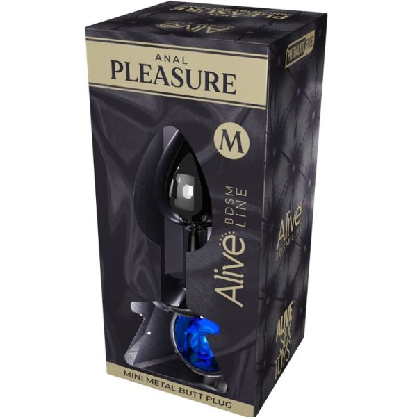 ALIVE - MINI PLUG PRAZER ANAL METAL AZUL TAMANHO M - Imagen 2