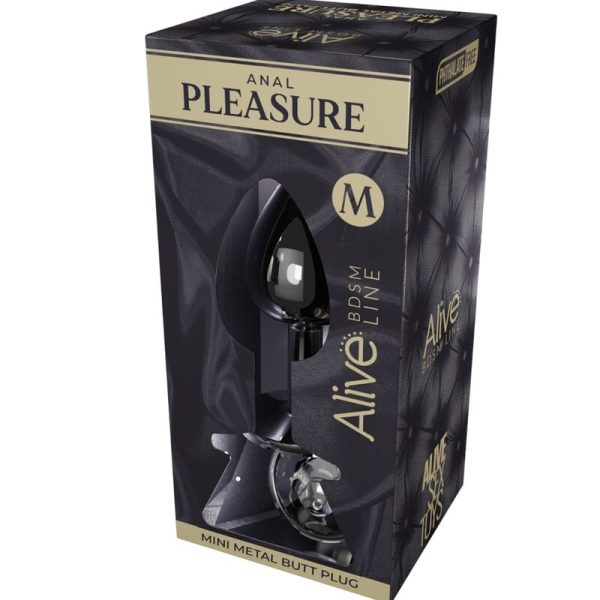 ALIVE - PRAZER ANAL MINI PLUG METAL BRANCO TAMANHO M - Imagen 2