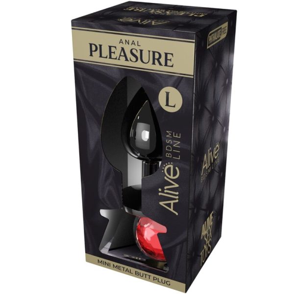 ALIVE - MINI PLUG PRAZER ANAL METAL VERMELHO TAMANHO L - Imagen 2