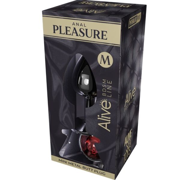 ALIVE - MINI PLUG PRAZER ANAL METAL VERMELHO TAMANHO M - Imagen 2