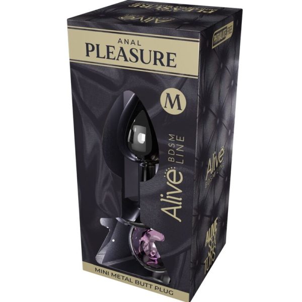 ALIVE - MINI PLUG PRAZER ANAL METAL ROSA TAMANHO M - Imagen 2