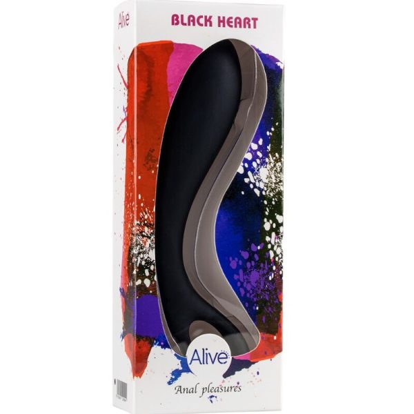 ALIVE - MASSAGEM ANAL CORAÇÃO NEGRO 15 CM - Imagen 2