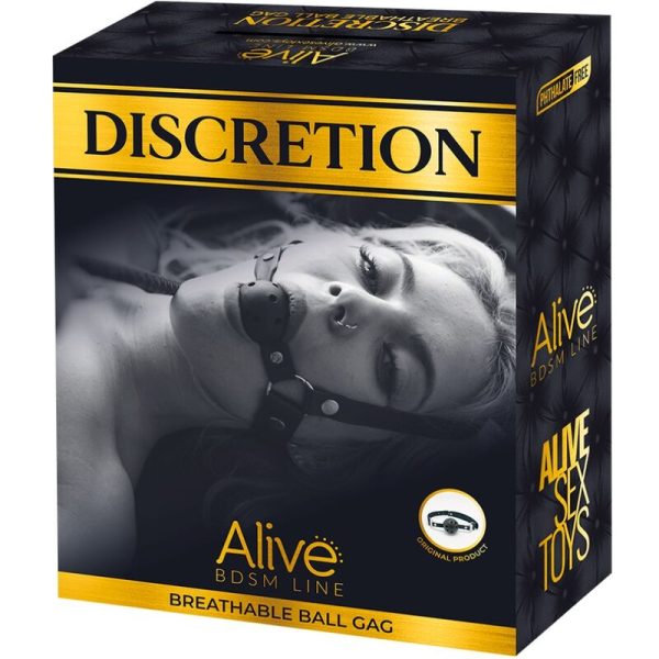 ALIVE - DISCRETION GAG RESPIRÁVEL PRETO - Imagen 3