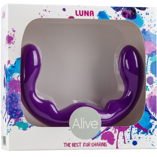 ALIVE - LUNA DILDO DUPLA PENETRAÇÃO VIOLETA SILICONE 25 CM - Imagen 2