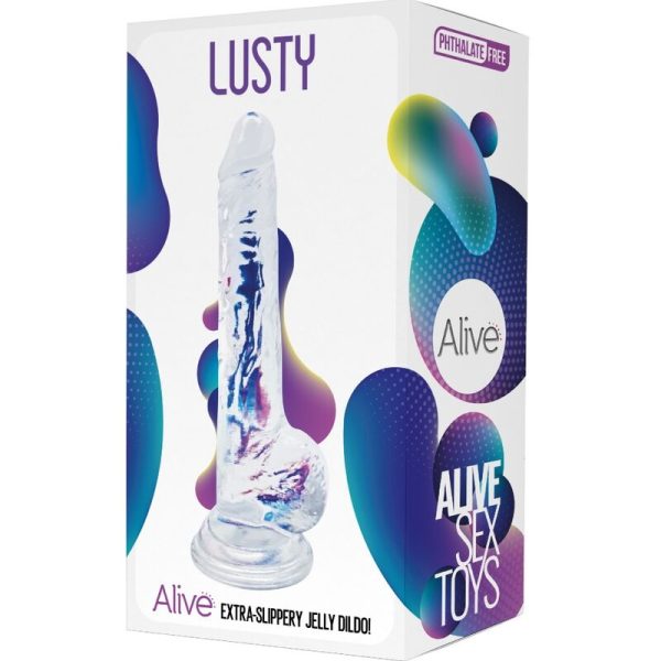 ALIVE - LUSTY REALISTIC PÊNIS TRANSPARENTE 18 CM - Imagen 2