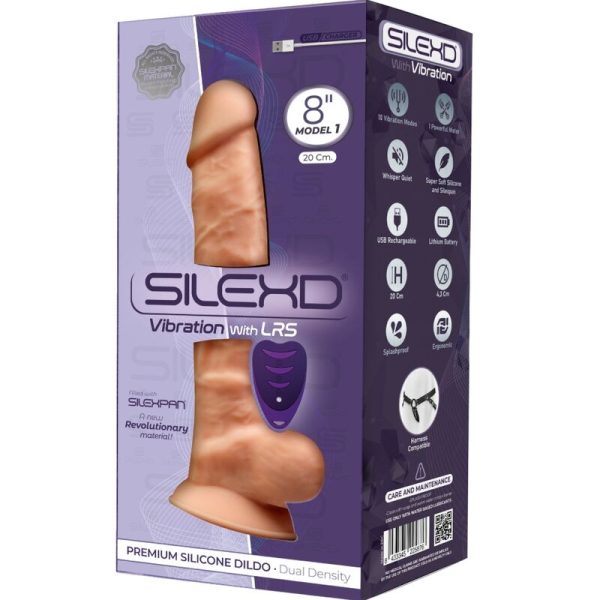 SILEXD - MODELO 1 VIBRADOR DE PÊNIS REALÍSTICO SILICONE PREMIUM SILEXPAN CONTROLE REMOTO 20 CM - Imagen 3