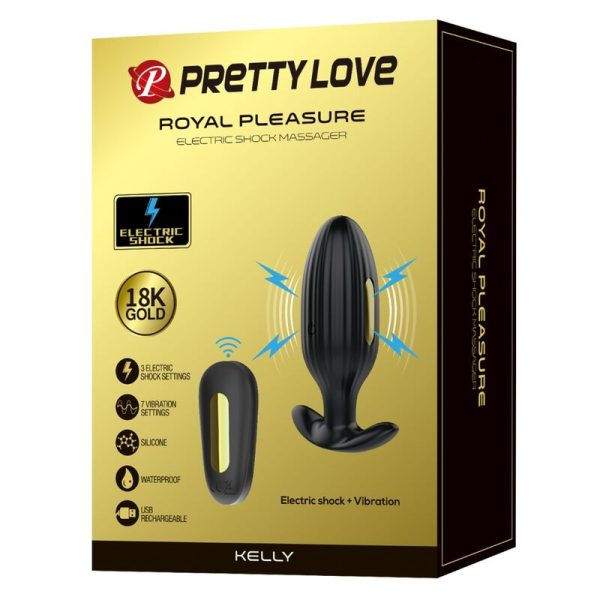 PRETTY LOVE - VIBRADOR RECARREGVEL ANAL KELLY PLUG PRETO - Imagen 11