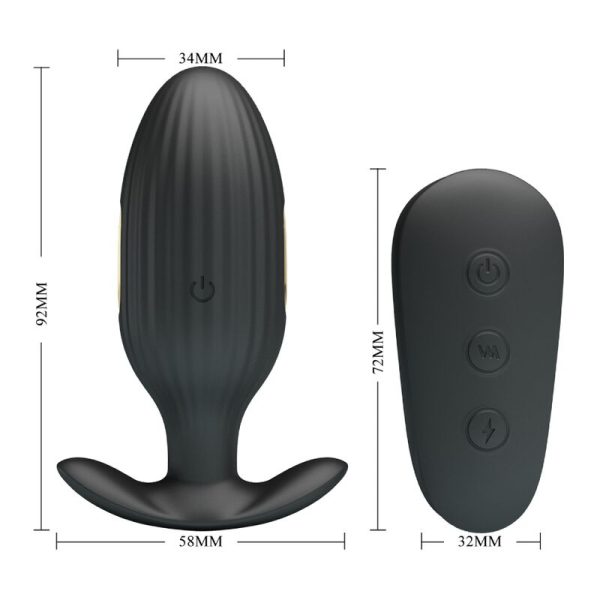 PRETTY LOVE - VIBRADOR RECARREGVEL ANAL KELLY PLUG PRETO - Imagen 8