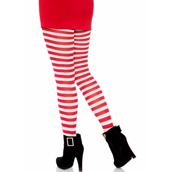 LEG AVENUE - CALÇAS LISTRADAS BRANCO/VERMELHO - Imagen 5