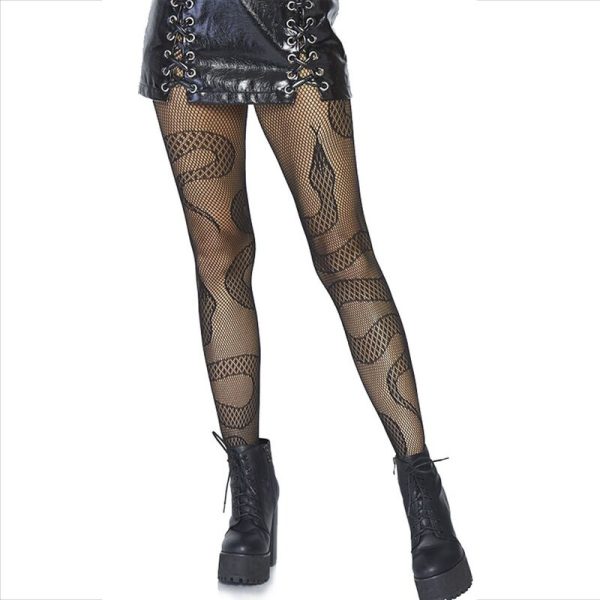 LEG AVENUE - MEIAS NET SNAKES PRETAS - Imagen 3