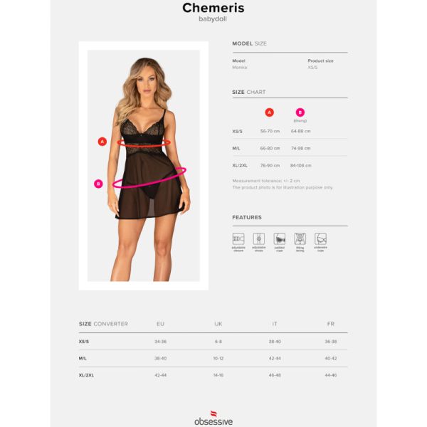 OBSESSIVE - CONJUNTO CHEMERIS BADYDOLL & THONG - Imagen 7