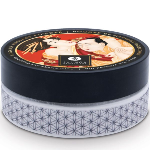 SHUNGA - KIT DE PÓ DE MASSAGEM COMESTÍVEL MORANGO - Imagen 3