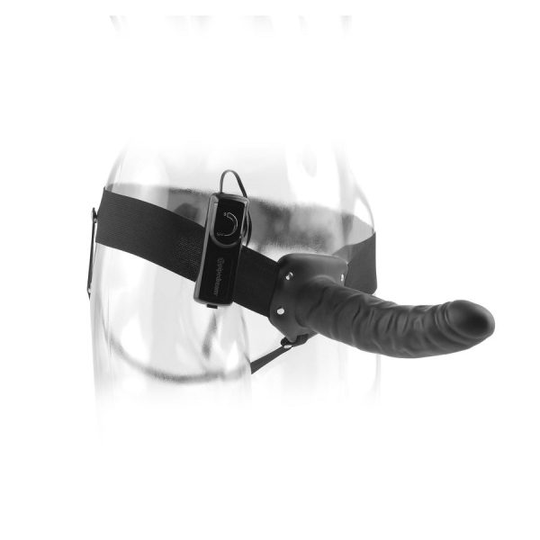 FETISH FANTASY 19 CM VIBRATÓRIO HOLLOW STRAP-ON PRETO - Imagen 2