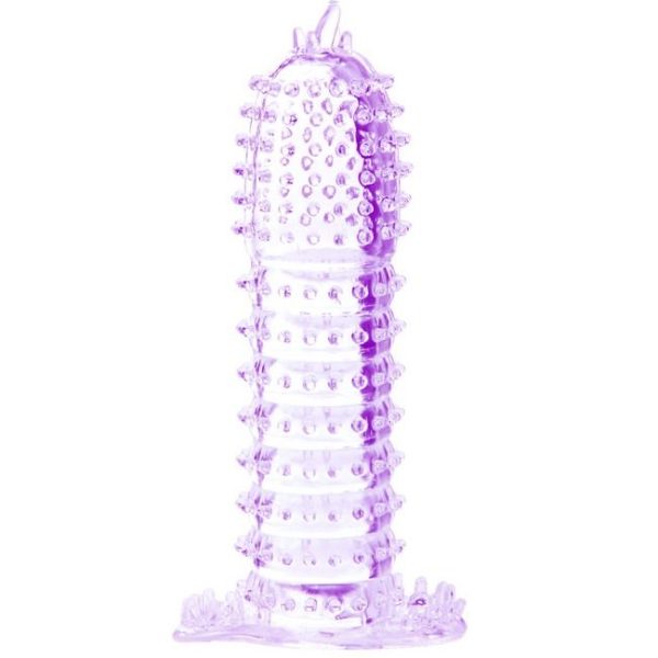 PENIS SLEEVE WITH STIMULATING POINTS PURPLE 14 CM - Imagen 5