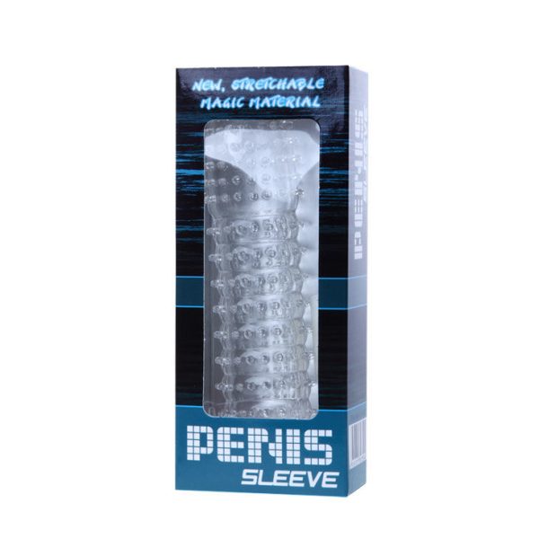 PENIS SLEEVE WITH STIMULATING POINTS CLEAR 14 CM - Imagen 5