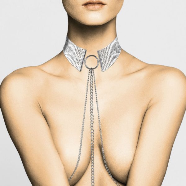 D SIR M TALLIQUE METALLIC MESH PRATA COLAR - Imagen 3