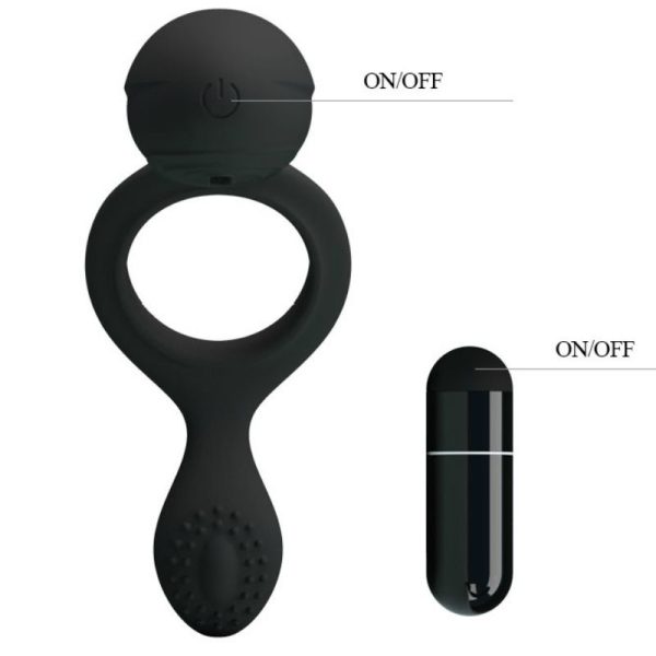 PRETTY LOVE ANILLO VIBRADOR CON ESTIMULADOR ETHEL - Imagen 6