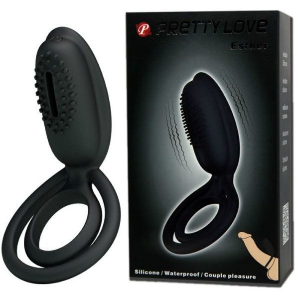 PRETTY LOVE ANILLO VIBRADOR CON ESTIMULADOR ESTHER - Imagen 9