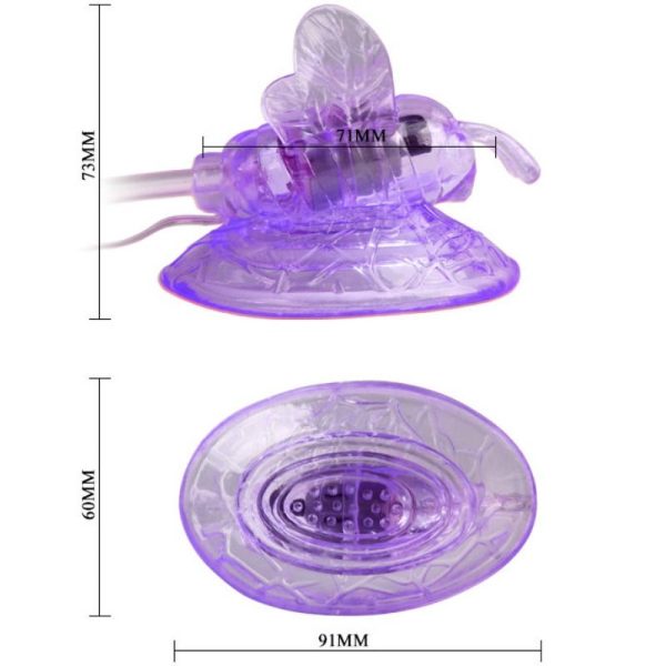 MARIPOSA VIBRADORA ESTIMULACION CLITORIS LILA - Imagen 6