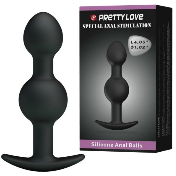 PRETTY LOVE - BOLAS ANALES SILICONA ESTIMULACION ESPECIAL 10.3 CM - NEGRO - Imagen 2