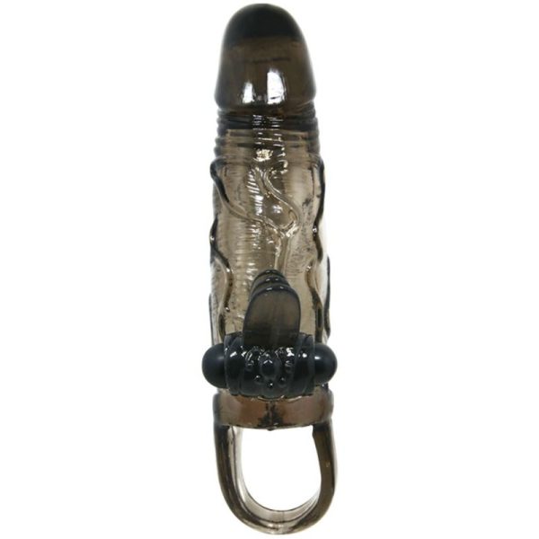 BRAVE MAN FUNDA PENE ANAL Y CLITORIS VIBRADOR 16.5 CM NEGRO - Imagen 2