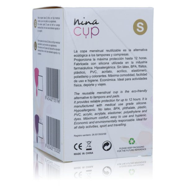 NINA CUP MENSTRUAL CUP TAMANHO ROSA - Imagen 3