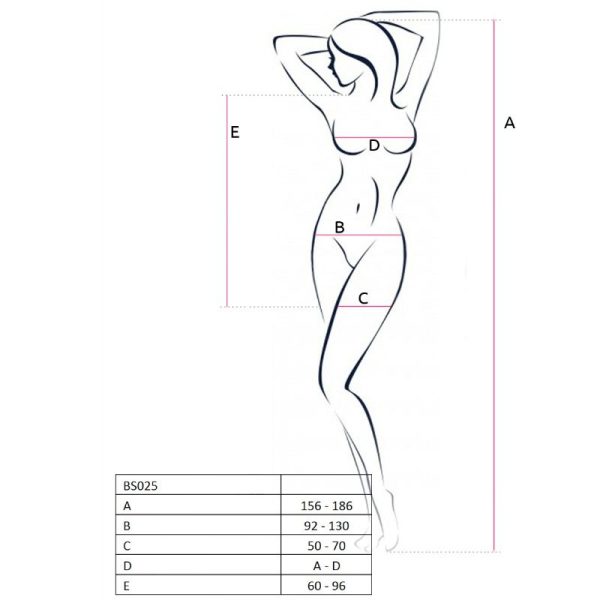 PASSION WOMAN BS025 BODYSTOCKING VESTIDO ESTILO BRANCO UM TAMANHO - Imagen 2