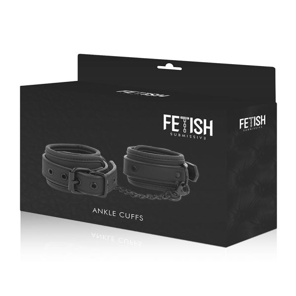 FETISH SUBMISSIVE - PUNHOS DE TORNOZELO DE COURO VEGANO COM FORRO DE NOPRENE - Imagen 10