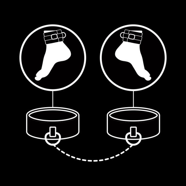 FETISH SUBMISSIVE - PUNHOS DE TORNOZELO DE COURO VEGANO COM FORRO DE NOPRENE - Imagen 9