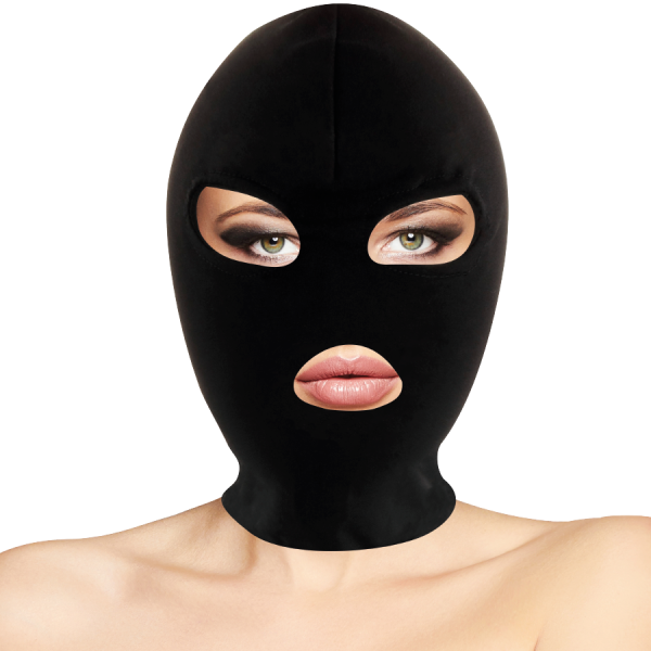 DARKNESS - MÁSCARA DE SUBMISSÃO DE BDSM BOCA E OLHOS PRETA - Imagen 2