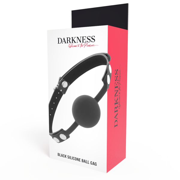 DARKNESS - MORDAÇA DE SILICONE PRETA - Imagen 4