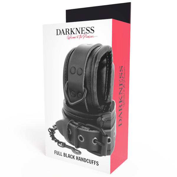 DARKNESS - ALGEMAS DE MÃOS DE COURO PRETO AJUSTÁVEIS - Imagen 6
