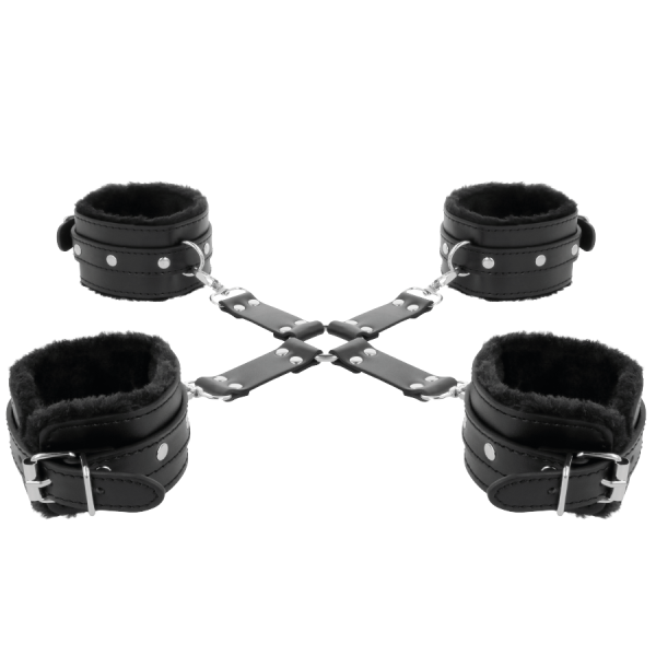 DARKNESS - ALGEMAS DE COURO PARA PÉS E MÃOS PRETAS - Imagen 5
