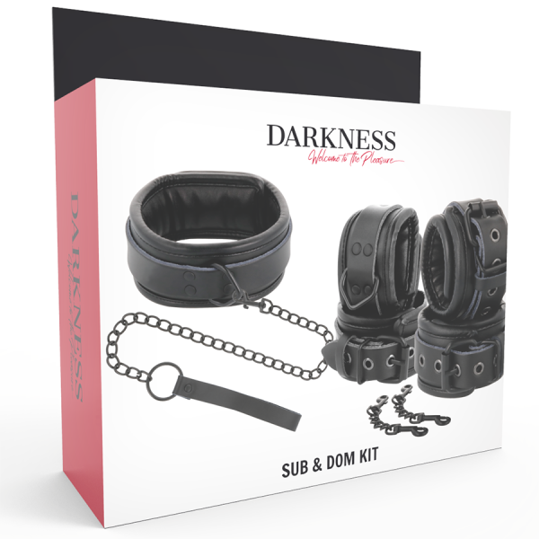 DARKNESS - ALGEMAS E COLAR DE COURO PRETO - Imagen 10