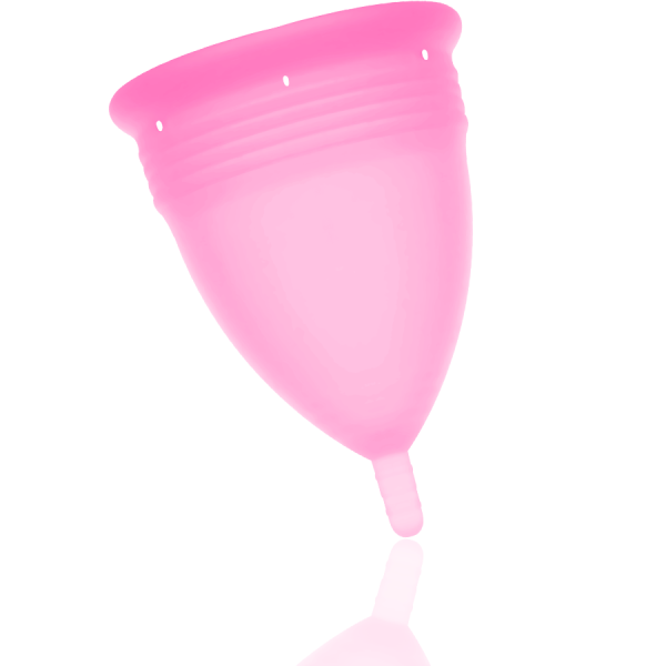 COPA MENSTRUAL STERCUP TAMANHO L ROSA COR SILICONE FDA - Imagen 3