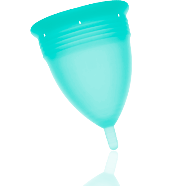 STERCUP MENSTRUAL CUP TAMANHO S AQUAMARINA COR FDA SILICONE - Imagen 2
