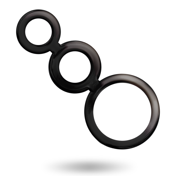 ADDICTED TOYS SET  ANILLOS PENE Y TESTICULOS - AHUMADO - Imagen 3