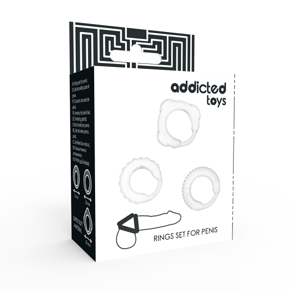 ADDICTED TOYS  SET 3 ANILLOS PENE CLEAR - Imagen 4