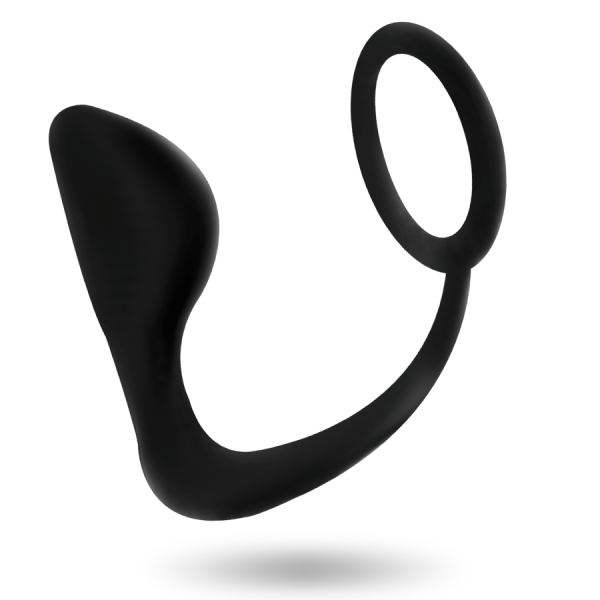 PLUGUE ANAL DE BRINQUEDOS VICIADOS COM ANEL DE PÊNIS PRETO - Imagen 2