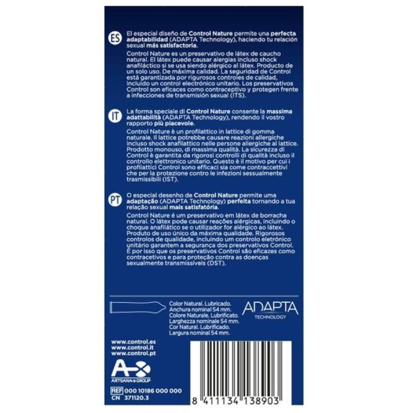 CONTROL ADAPTA NATURE CONDOMS 12 UNITS - Imagen 2